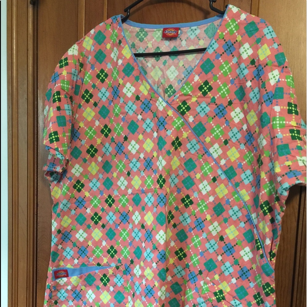 Dickies all cotton scrub top 2x no back ties